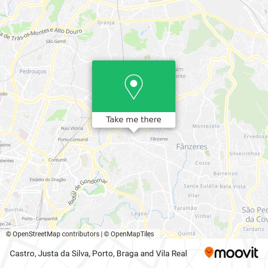 Castro, Justa da Silva map