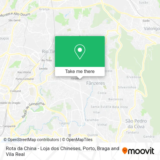 Rota da China - Loja dos Chineses map