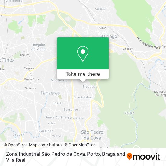 Zona Industrial São Pedro da Cova map