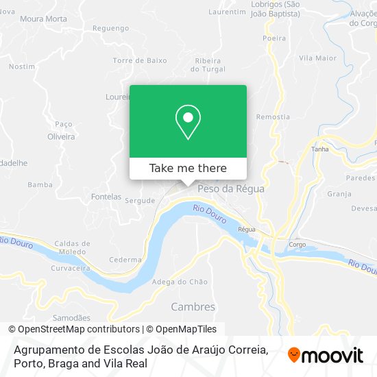 Agrupamento de Escolas João de Araújo Correia map