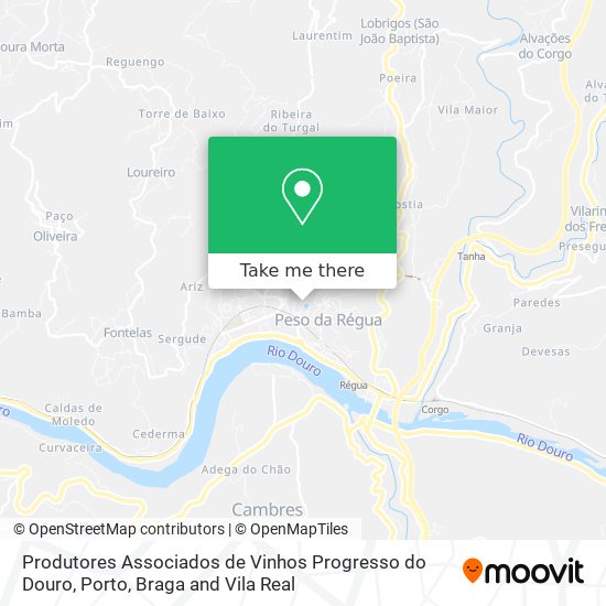 Produtores Associados de Vinhos Progresso do Douro map