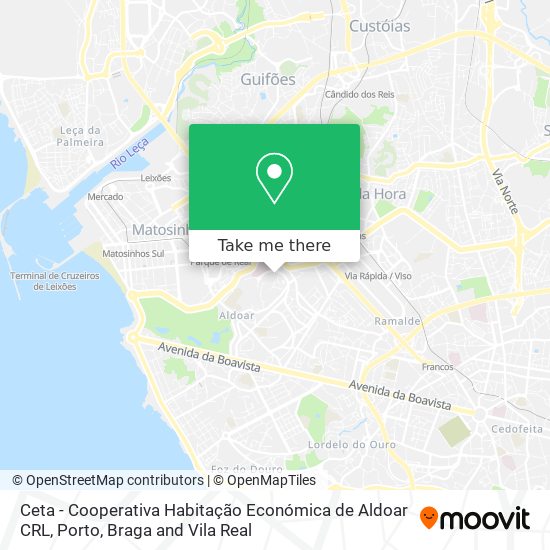 Ceta - Cooperativa Habitação Económica de Aldoar CRL map