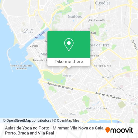 Aulas de Yoga no Porto - Miramar, Vila Nova de Gaia map