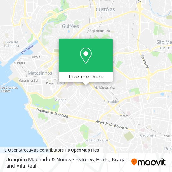 Joaquim Machado & Nunes - Estores map