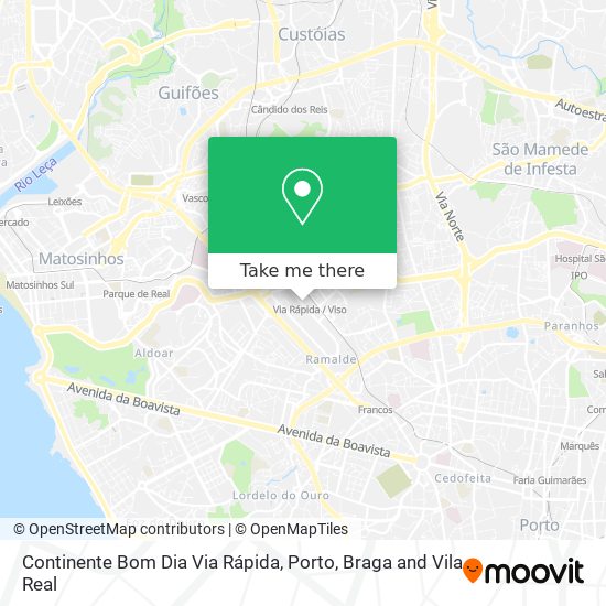 Continente Bom Dia Via Rápida map