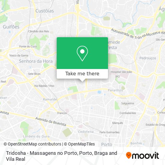 Tridosha - Massagens no Porto mapa