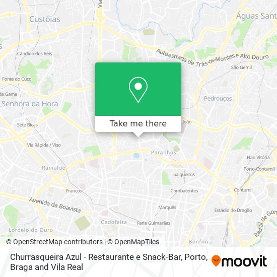 Churrasqueira Azul - Restaurante e Snack-Bar map