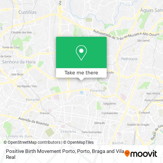 Positive Birth Movement Porto map