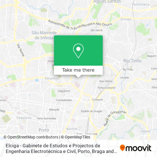 Elciga - Gabinete de Estudos e Projectos de Engenharia Electrotécnica e Civil mapa