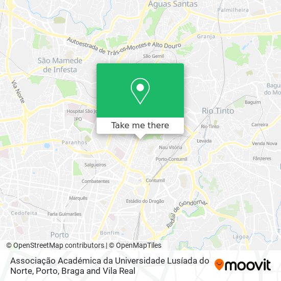Associação Académica da Universidade Lusíada do Norte map