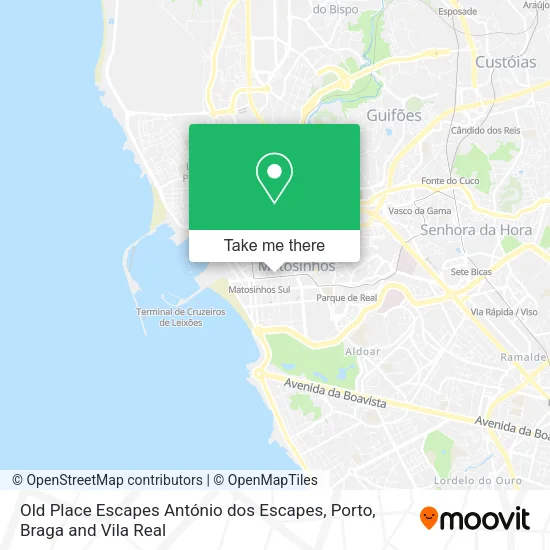 Old Place Escapes António dos Escapes map
