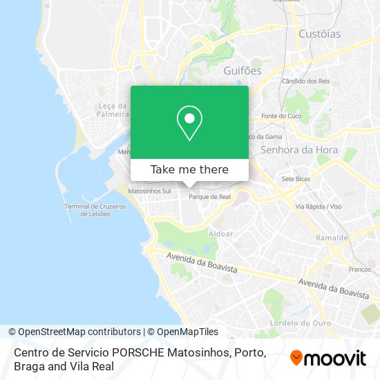 Centro de Servicio PORSCHE Matosinhos map