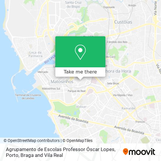 Agrupamento de Escolas Professor Óscar Lopes map