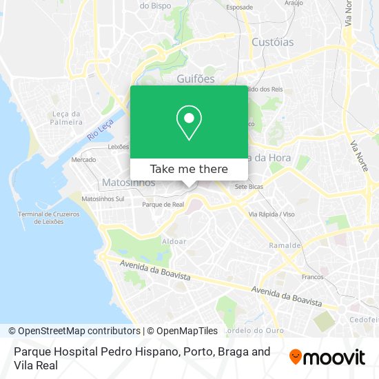 Parque Hospital Pedro Hispano mapa