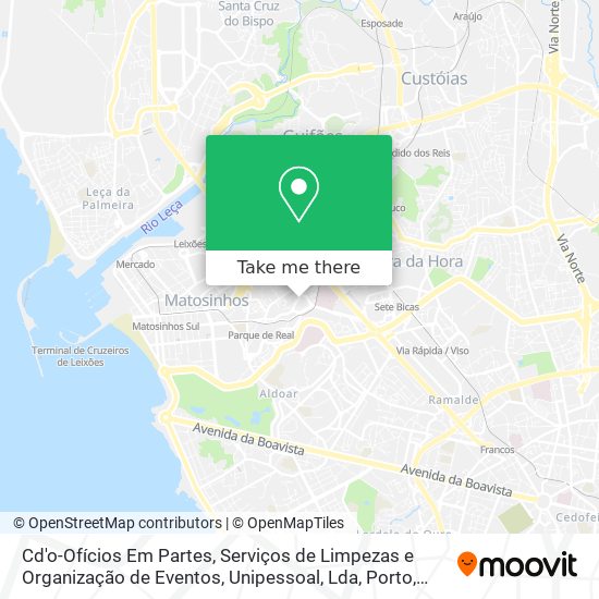 Cd'o-Ofícios Em Partes, Serviços de Limpezas e Organização de Eventos, Unipessoal, Lda map