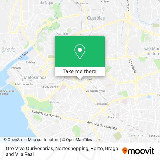 Oro Vivo Ourivesarias, Norteshopping map