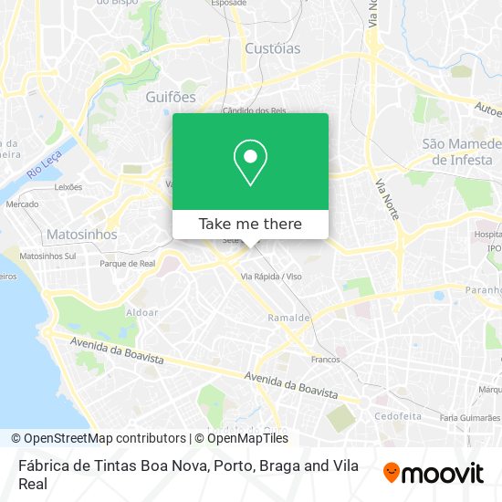 Fábrica de Tintas Boa Nova mapa
