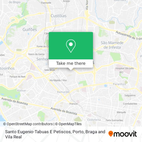 Santo Eugenio-Tabuas E Petiscos map