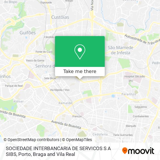 SOCIEDADE INTERBANCARIA DE SERVICOS S A SIBS map