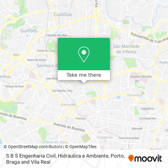 S B S Engenharia Civil, Hidráulica e Ambiente mapa