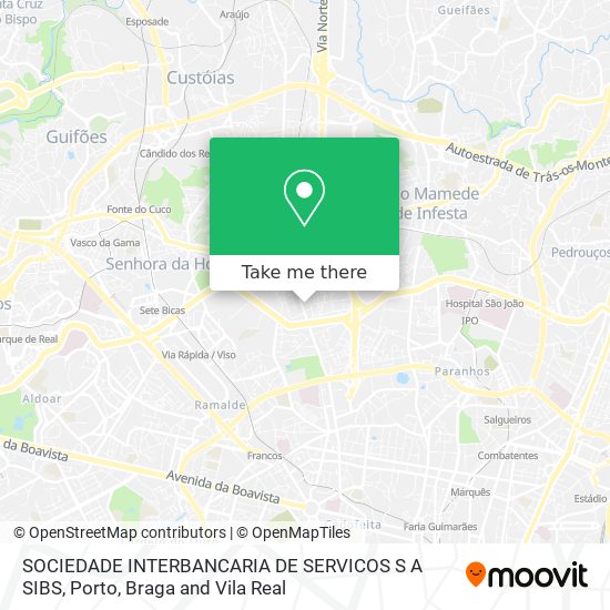 SOCIEDADE INTERBANCARIA DE SERVICOS S A SIBS map