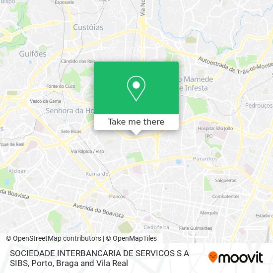 SOCIEDADE INTERBANCARIA DE SERVICOS S A SIBS map