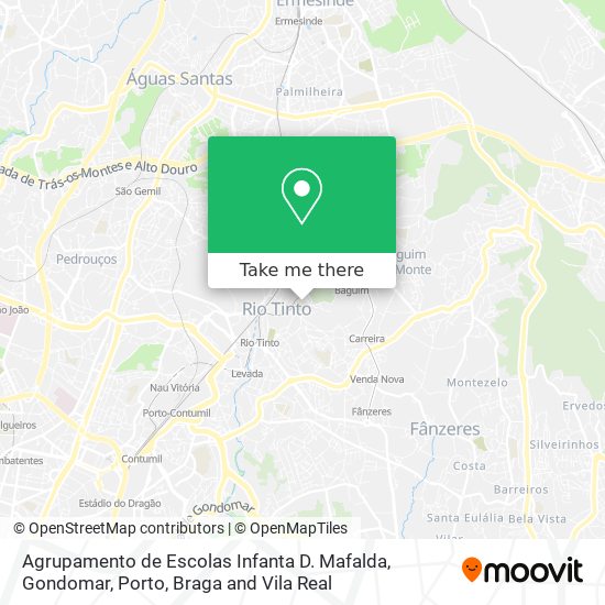 Agrupamento de Escolas Infanta D. Mafalda, Gondomar map