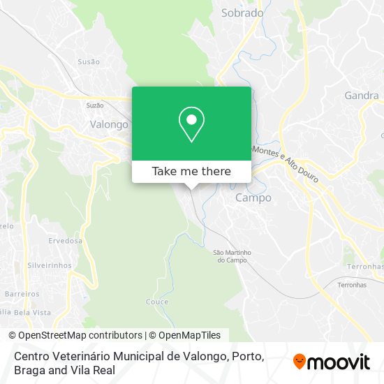 Centro Veterinário Municipal de Valongo map