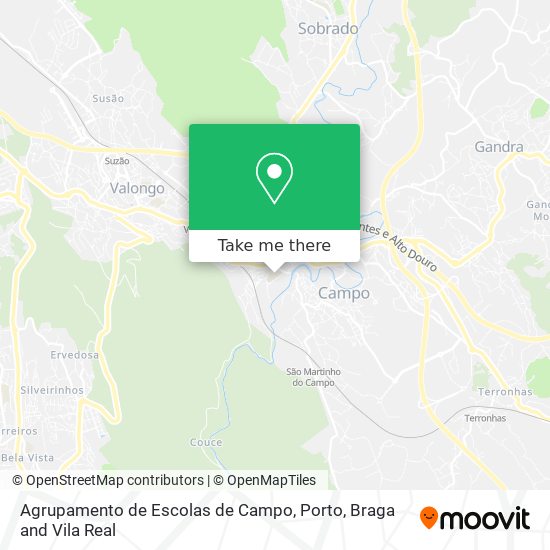 Agrupamento de Escolas de Campo mapa