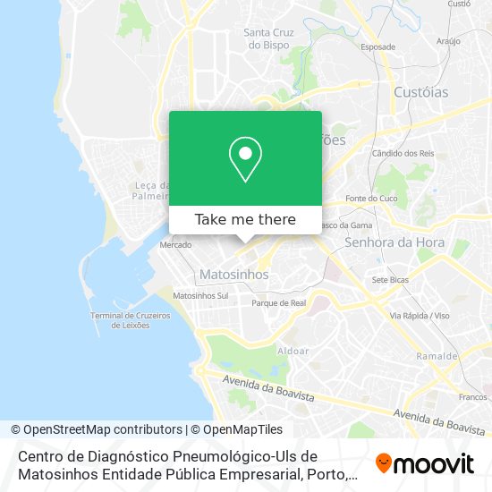 Centro de Diagnóstico Pneumológico-Uls de Matosinhos Entidade Pública Empresarial map