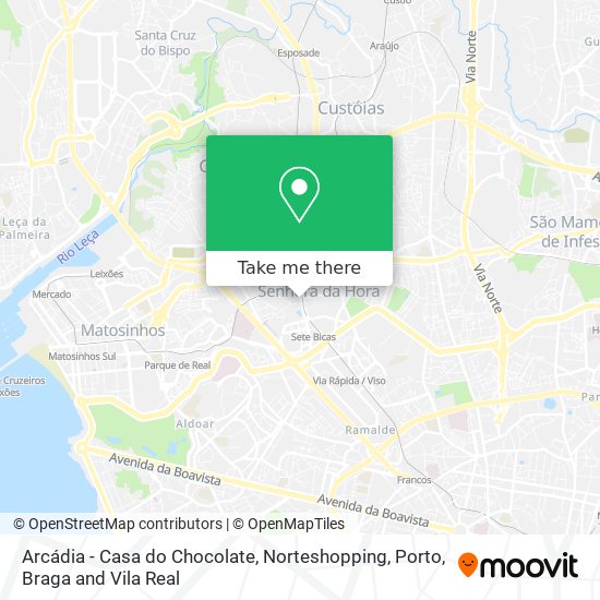 Arcádia - Casa do Chocolate, Norteshopping map