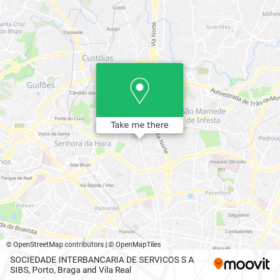 SOCIEDADE INTERBANCARIA DE SERVICOS S A SIBS map