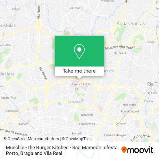 Munchie - the Burger Kitchen - São Mamede Infesta map