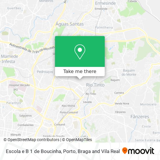 Escola e B 1 de Boucinha mapa