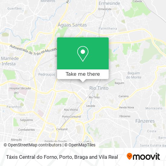 Táxis Central do Forno mapa