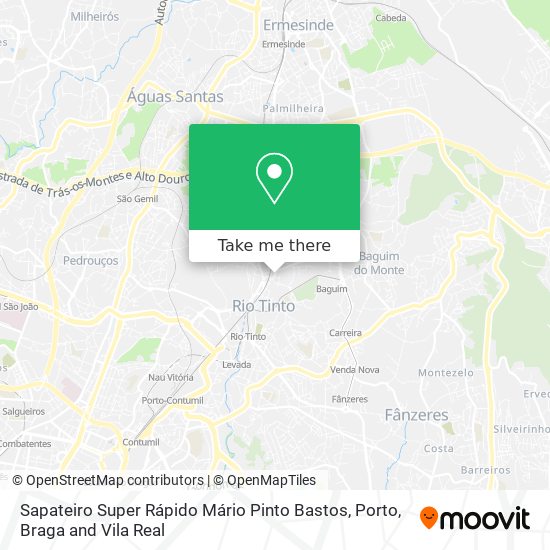 Sapateiro Super Rápido Mário Pinto Bastos mapa