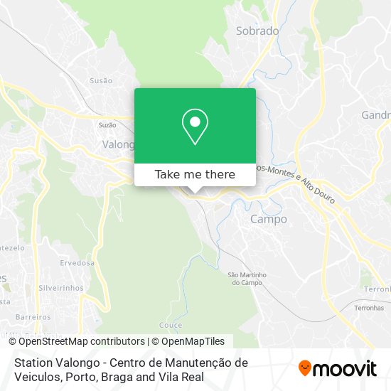 Station Valongo - Centro de Manutenção de Veiculos map