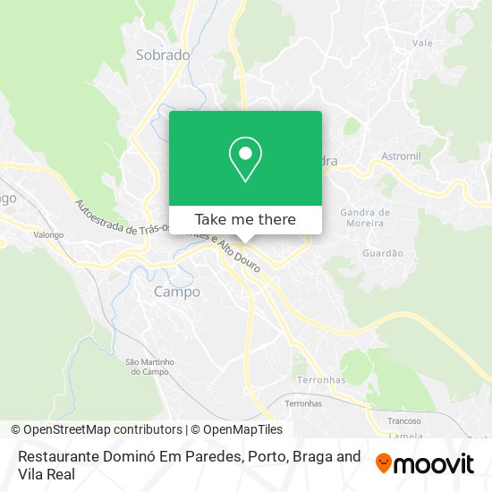 Restaurante Dominó Em Paredes mapa