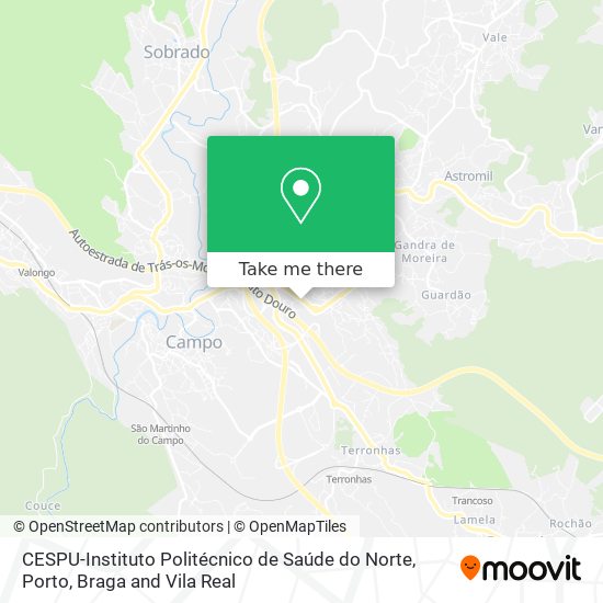 CESPU-Instituto Politécnico de Saúde do Norte map
