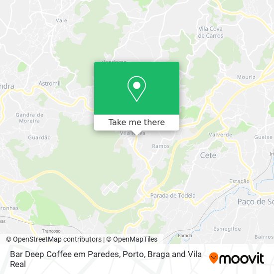 Bar Deep Coffee em Paredes mapa
