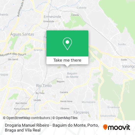 Drogaria Manuel Ribeiro - Baguim do Monte map