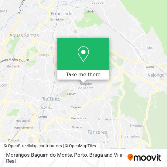 Morangos Baguim do Monte map