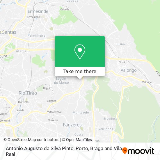 Antonio Augusto da Silva Pinto map