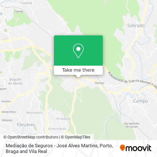 Mediação de Seguros - José Alves Martins mapa