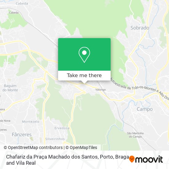 Chafariz da Praça Machado dos Santos mapa