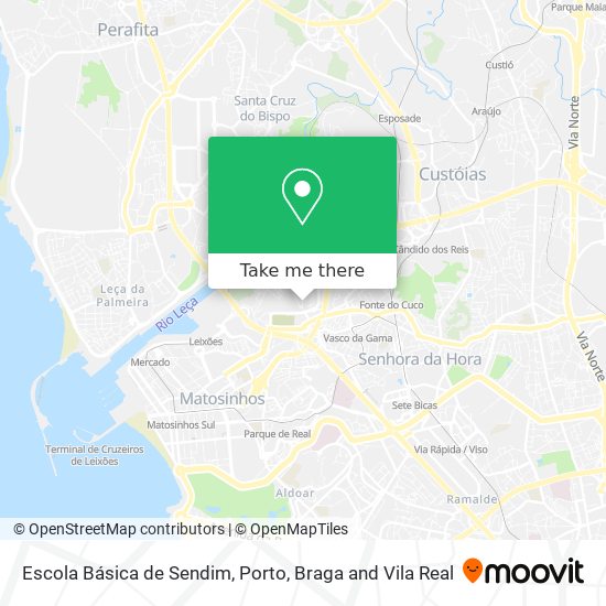 Escola Básica de Sendim map