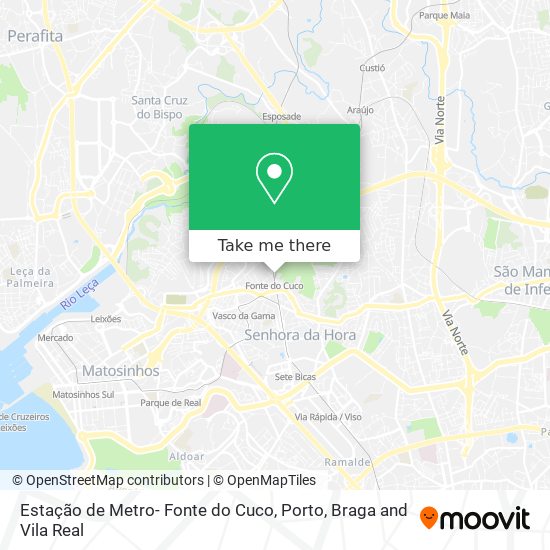 Estação de Metro- Fonte do Cuco mapa