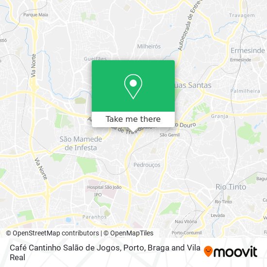 Café Cantinho Salão de Jogos map