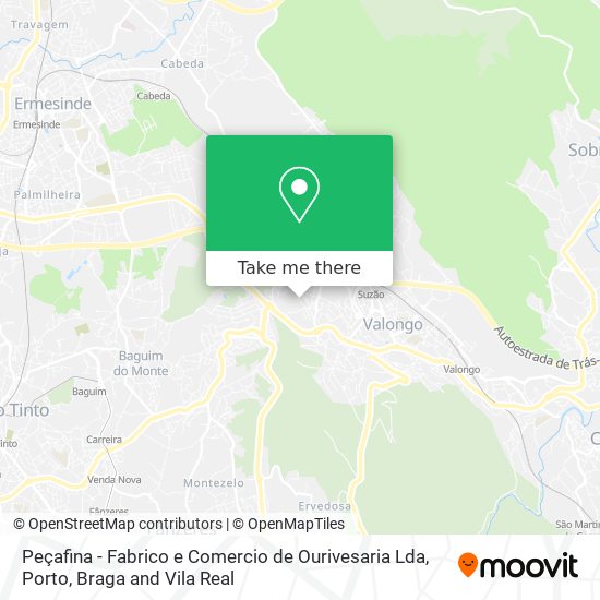 Peçafina - Fabrico e Comercio de Ourivesaria Lda map