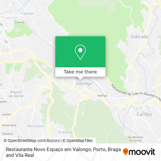 Restaurante Novo Espaço em Valongo map